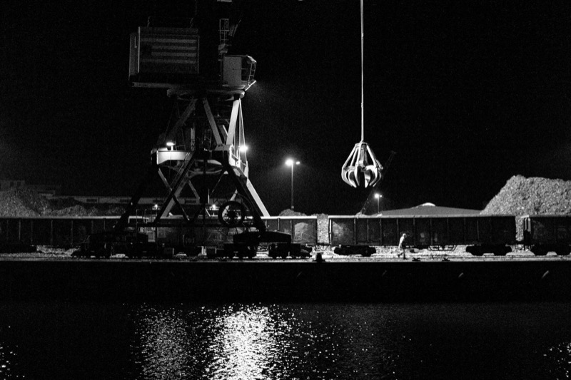 Crane at Night, Wismar, Germany